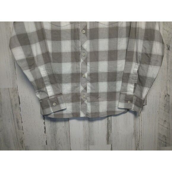 Women's Eddie Bauer Gray Flannel Shirt. sz XS - Picture 2 of 7